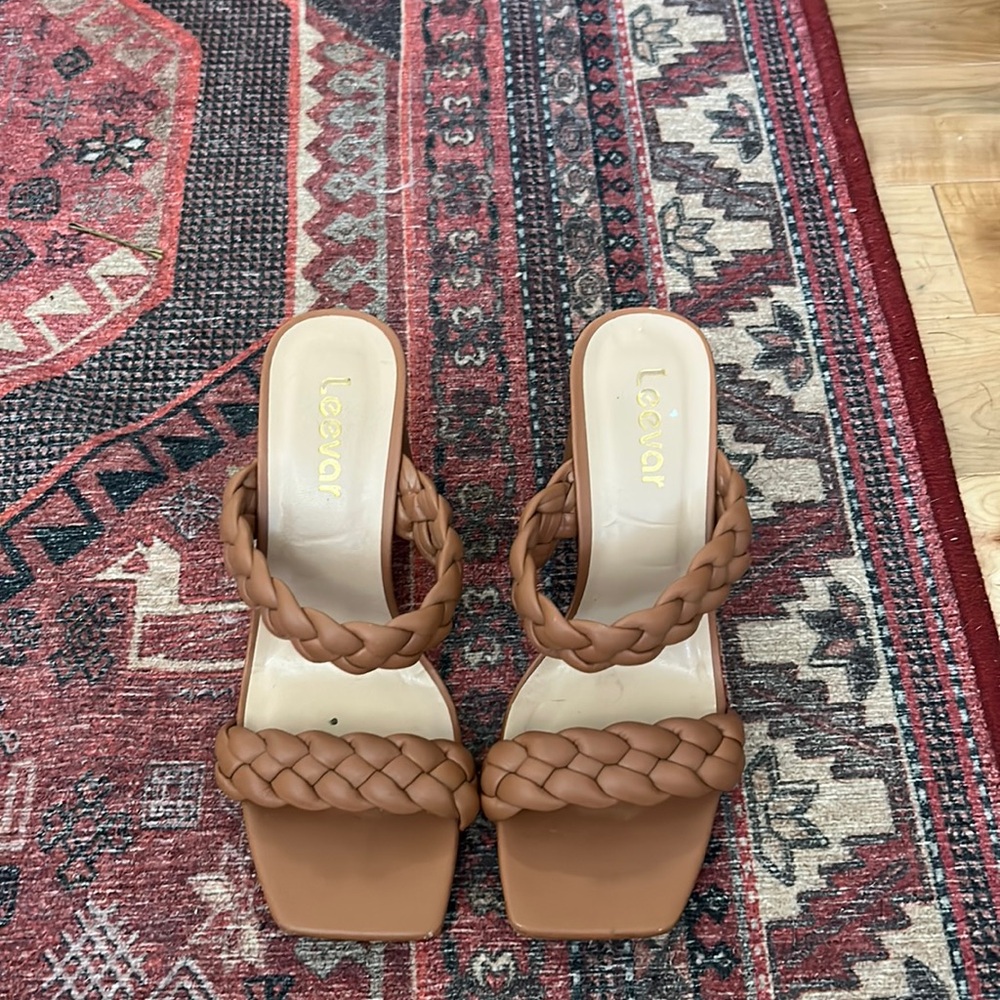 nude braided heel size 5